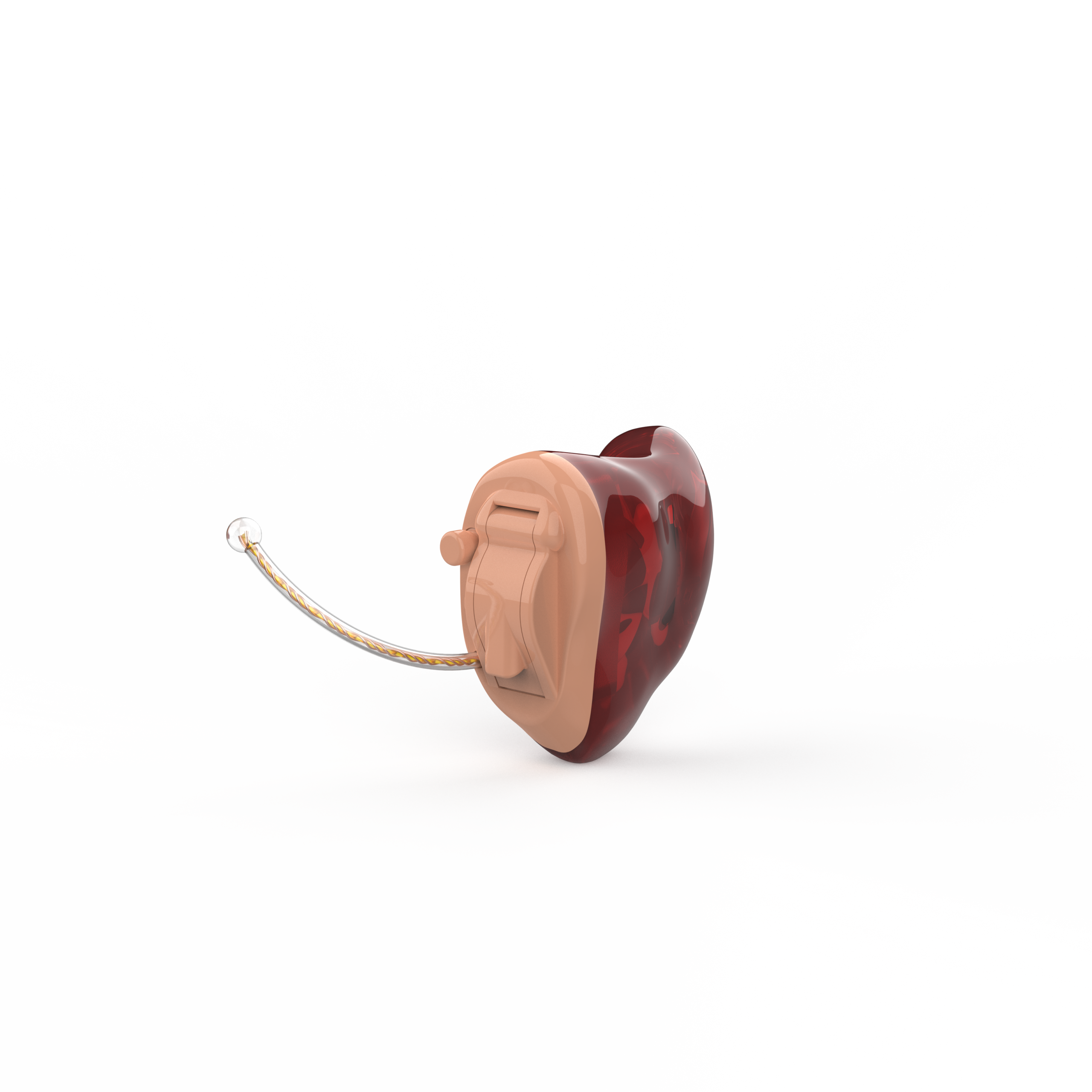 Starkey CIC Wireless – Beige / Rot