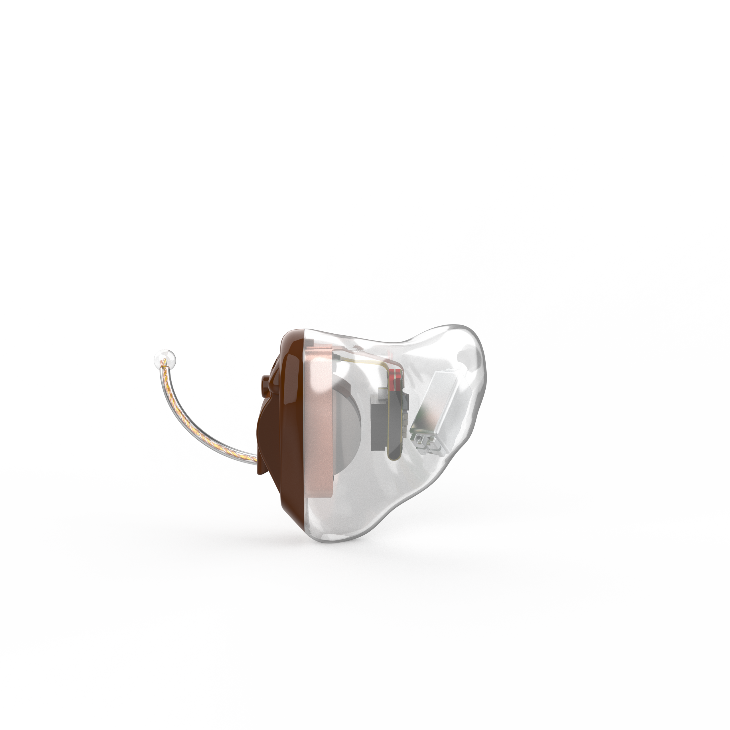 Starkey CIC Wireless – Dunkelbraun / Transparent