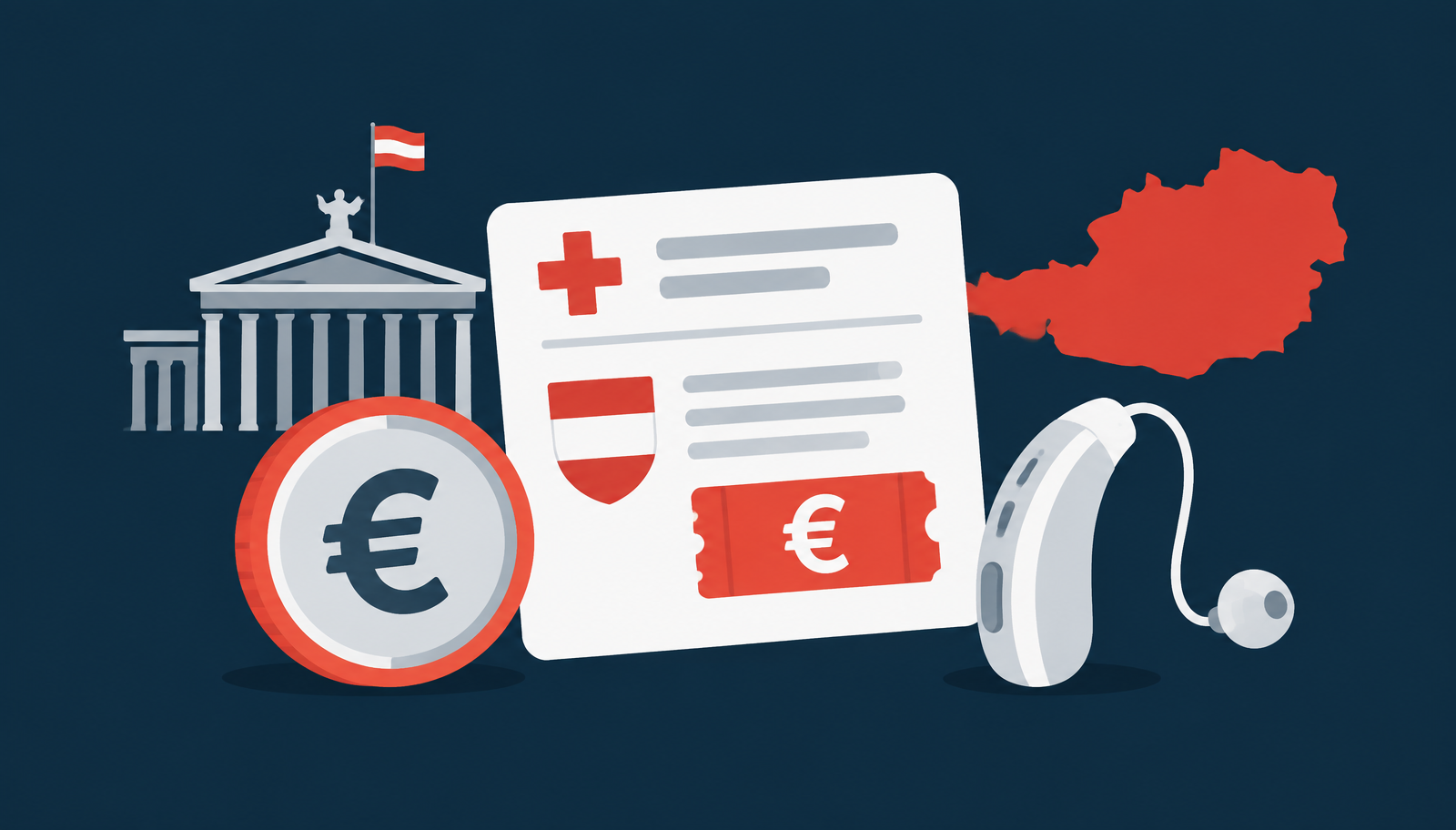 Grafik: Kassenzuschuss der Krankenkasse für Hörgeräte in Österreich